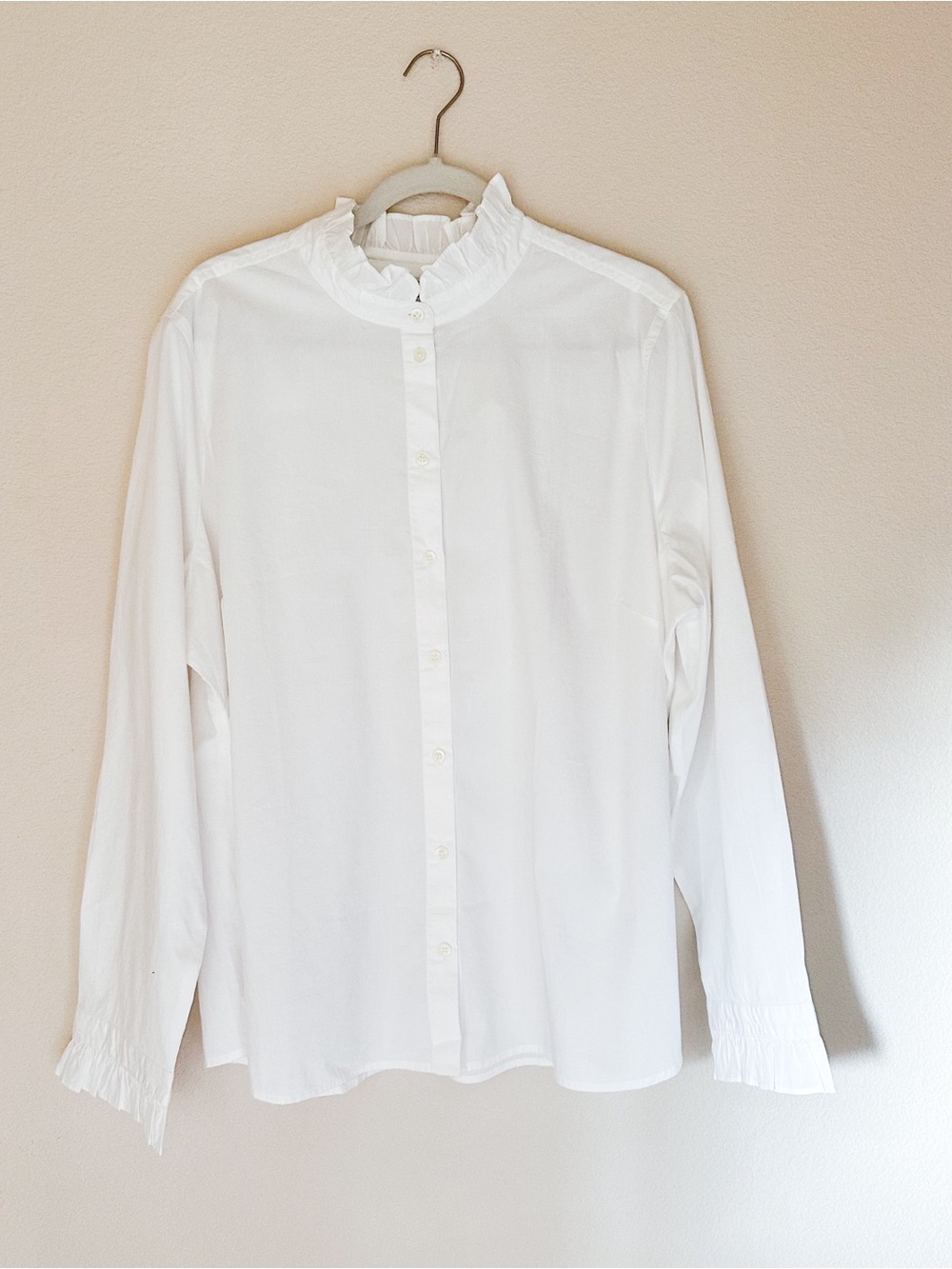 J. Crew Ruffle Button-Up Top 3X - Picture 5 of 7